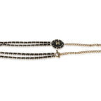 Chanel Gold-Plated  2016 Leather & Chain Link CC Necklace