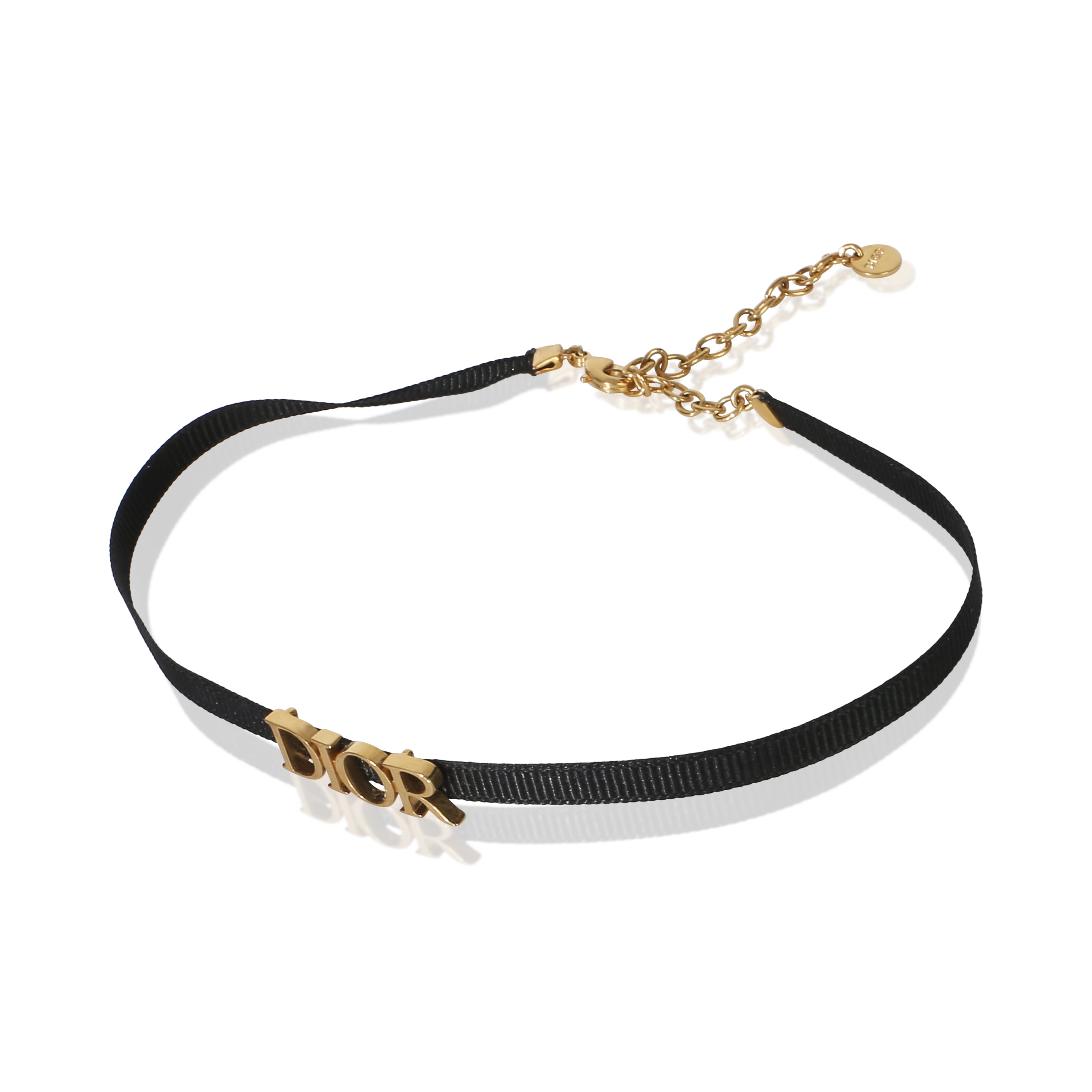 Christian Dior Gold-Plated  Ribbon JAdore Choker Necklace