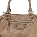 Balenciaga Agneau Giant 12 Rose Gold Hardware Work Gris Poivre