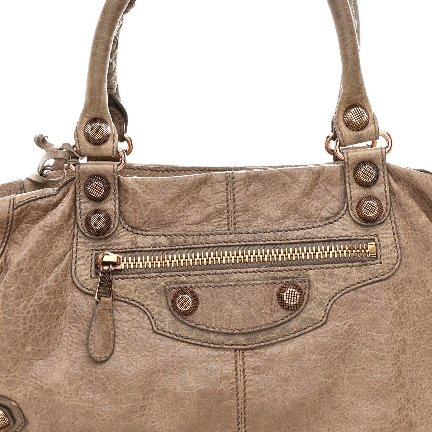 Balenciaga Agneau Giant 12 Rose Gold Hardware Work Gris Poivre