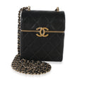 Chanel Black Quilted Lambskin Small Box With Chain Bag