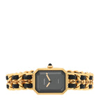 Chanel Stainless Steel Lambskin 20mm Chain Premiere Quartz Watch Gold XL