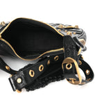 Balenciaga Agneau Arena Le Cagole Shoulder Bag XS Black