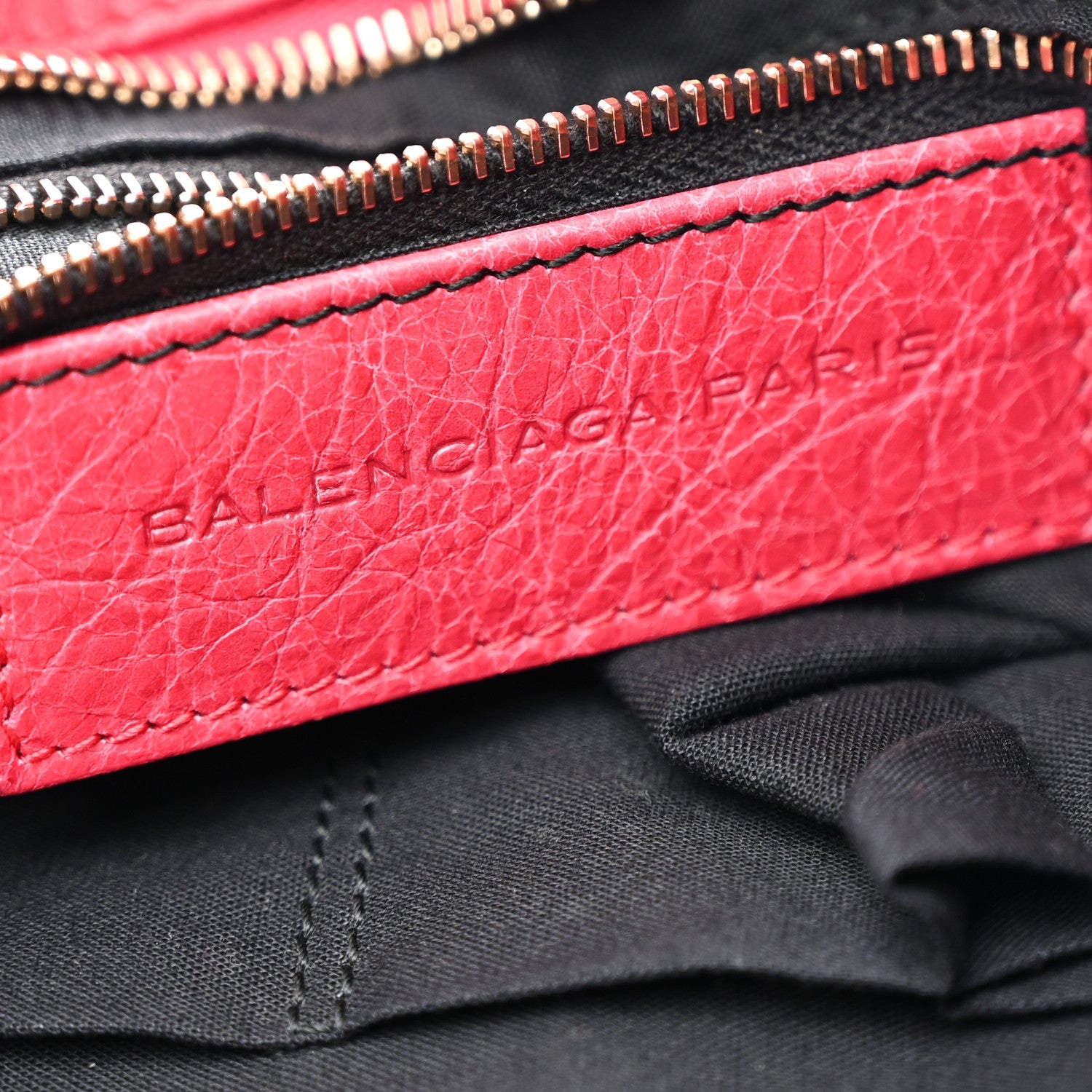 Balenciaga Agneau Giant 12 Rose Gold Hardware City Rouge Coquelicot