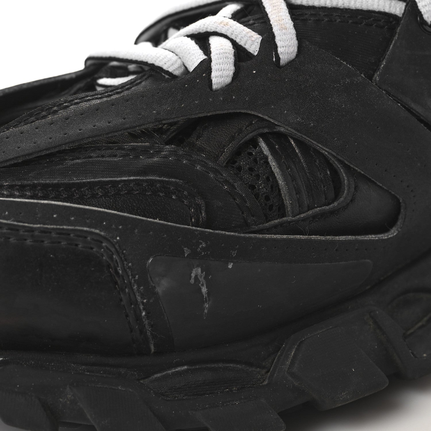 Balenciaga Mesh Nylon Mens Track Hike Sneakers 42 Black