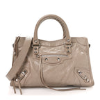 Balenciaga Agneau Arena Storico Silver Hardware Small Le City Beige