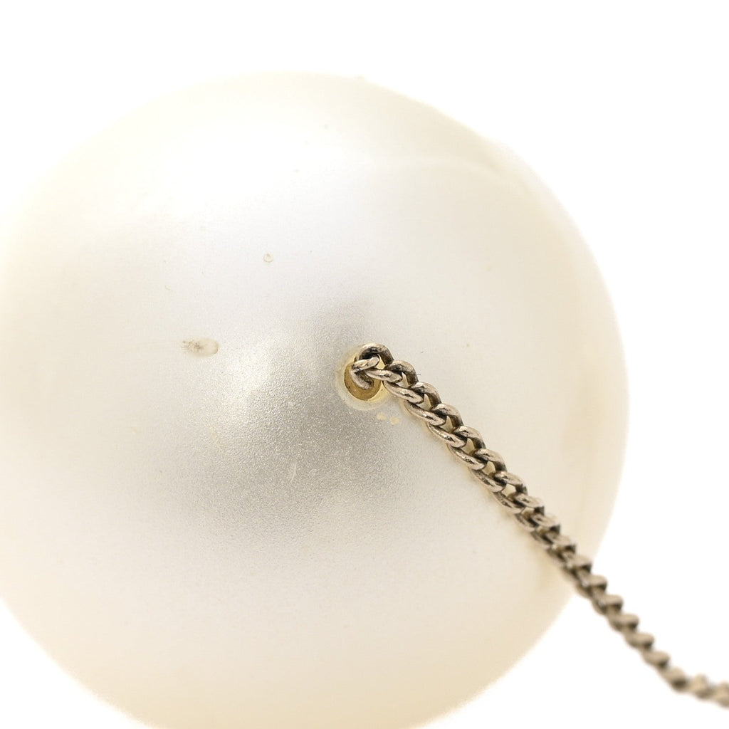 Chanel Pearl CC Drop Earrings Gold