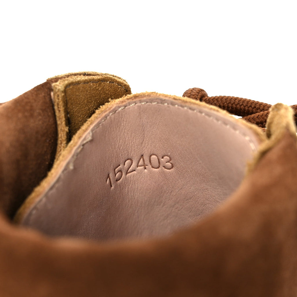 Loewe Suede Mens Sierra Combat Boots 41 Tobacco Brown
