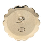 Chanel Metal Enamel CC Round Earrings Gold Black