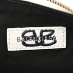 Balenciaga Agneau Arena Graffiti Le Cagole Shoulder Bag XS White Black