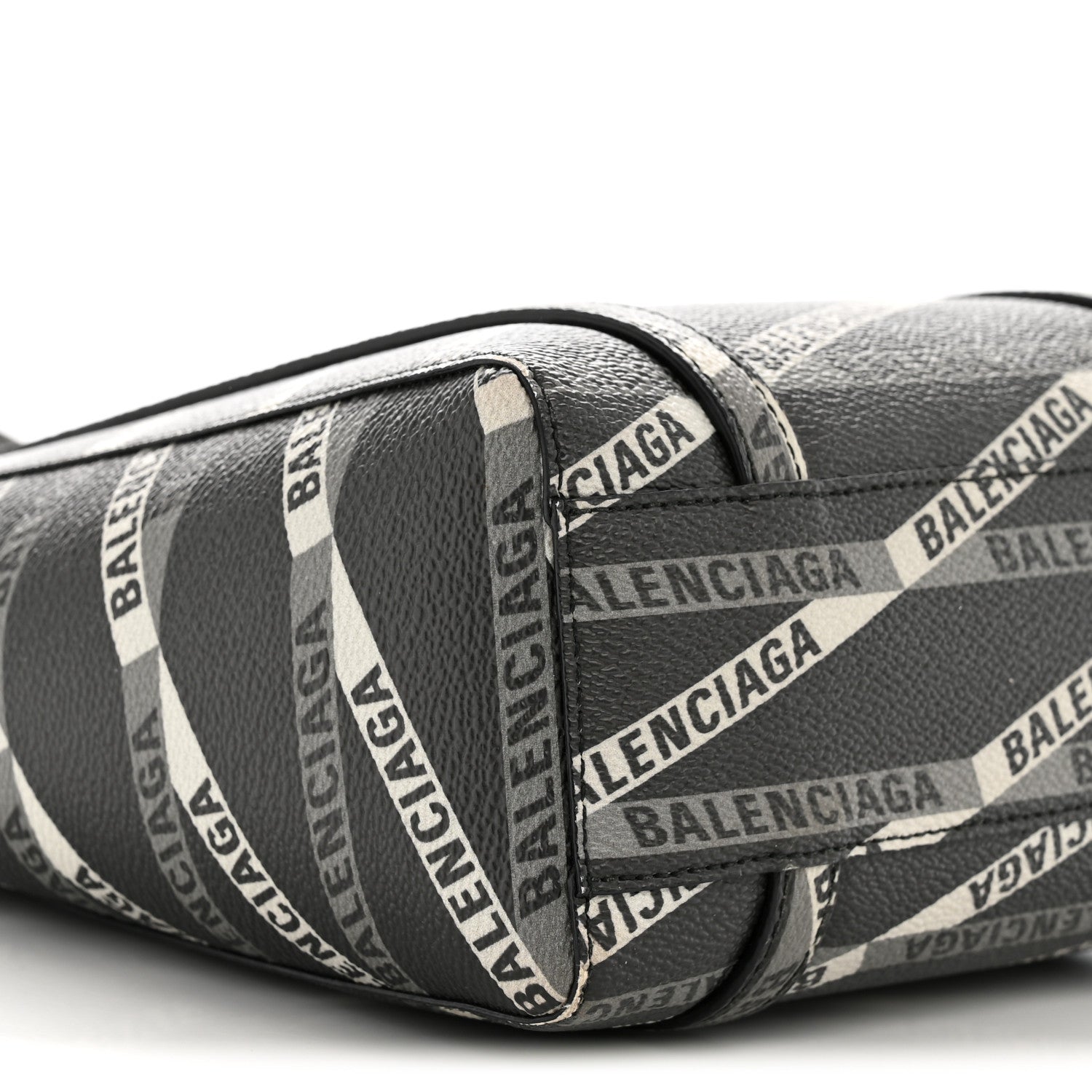 Balenciaga Coated Canvas Losange Monogram XXS Tote Black Grey