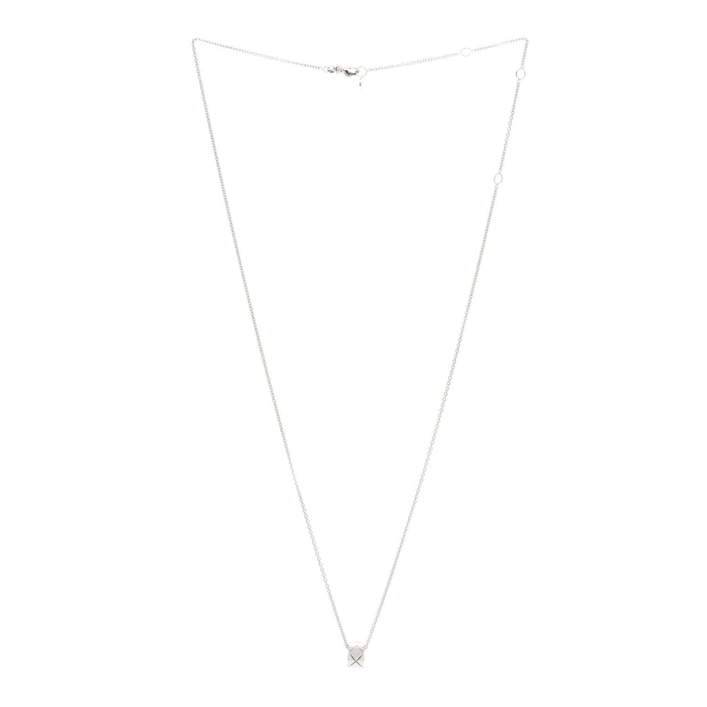 Chanel 18K White Gold Coco Crush Pendant Necklace