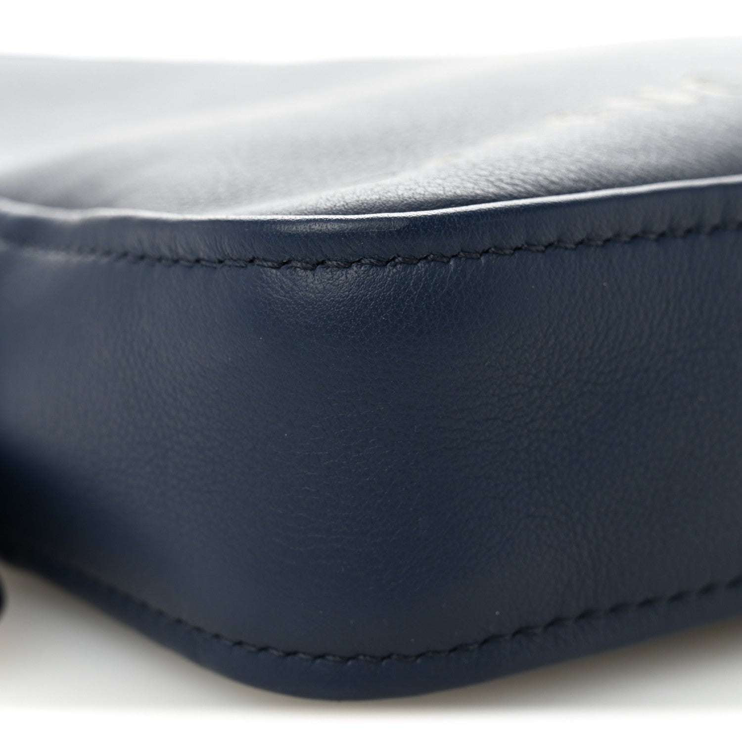 Balenciaga Calfskin Triangle Pouch M Bleu Canopee