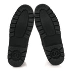 Chanel Calfskin Cap Toe CC Ankle Boots 38 Black