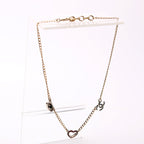 Chanel Crystal Eye Heart CC Necklace