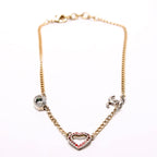 Chanel Crystal Eye Heart CC Necklace