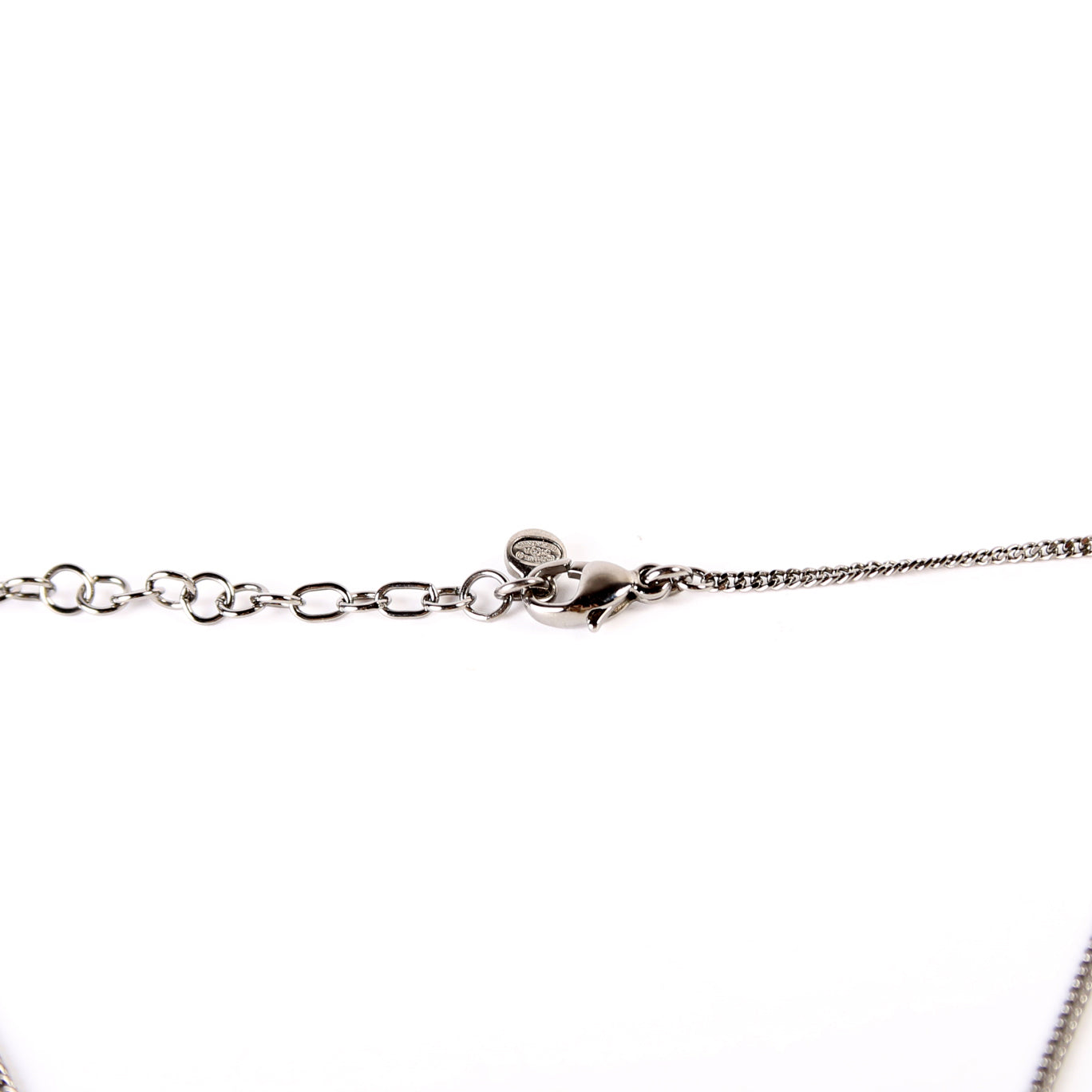 Chanel CC Holly Ruthenium Pendant Necklace