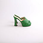 Gucci Studded Platform Sandal Heels Size 38