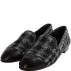 Chanel CC Tweed Loafers Size 36