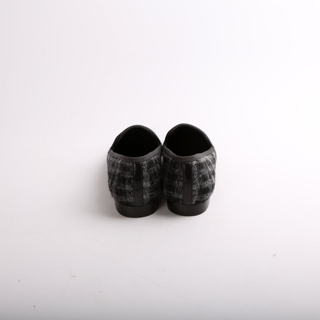Chanel CC Tweed Loafers Size 36