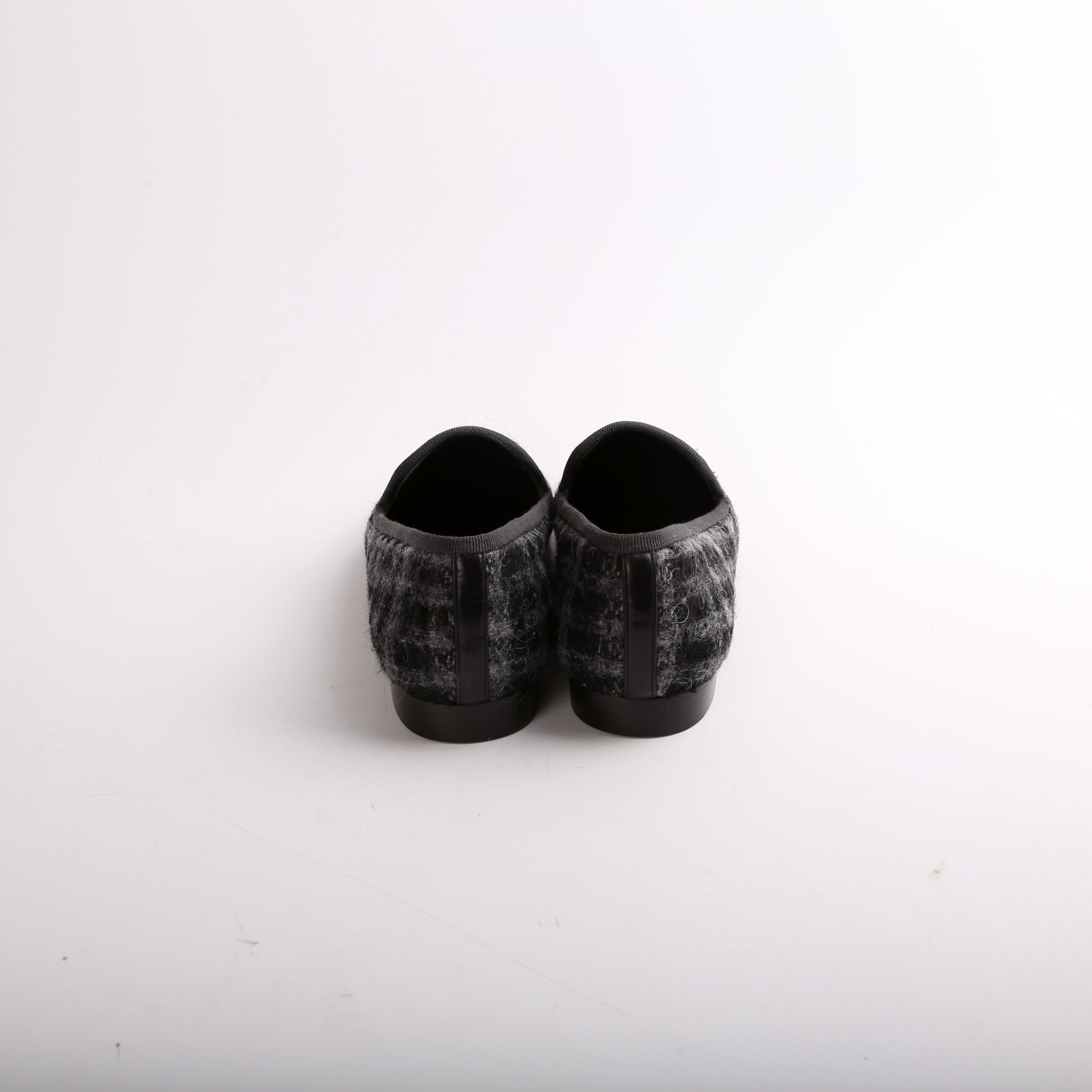 Chanel CC Tweed Loafers Size 36