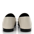 Gucci Calfskin Womens Jordaan Loafers 35.5 Mystic White