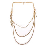 Chanel Crystal CC Mutli Chain Long Necklace Gold