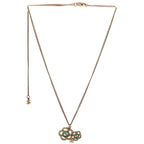 Chanel Coco Camelia Necklace Gold/Teal