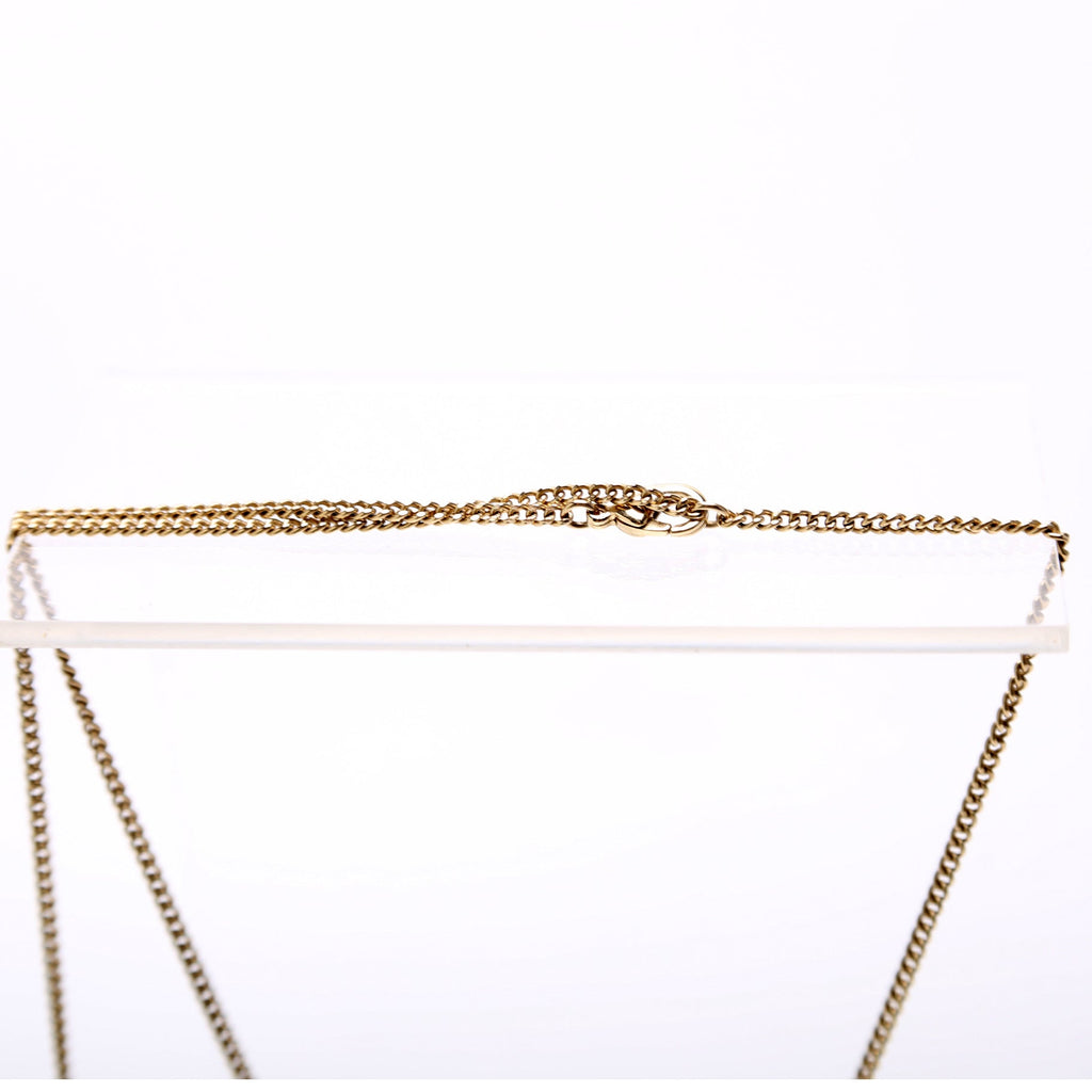 Chanel Coco Camelia Necklace Gold/Teal