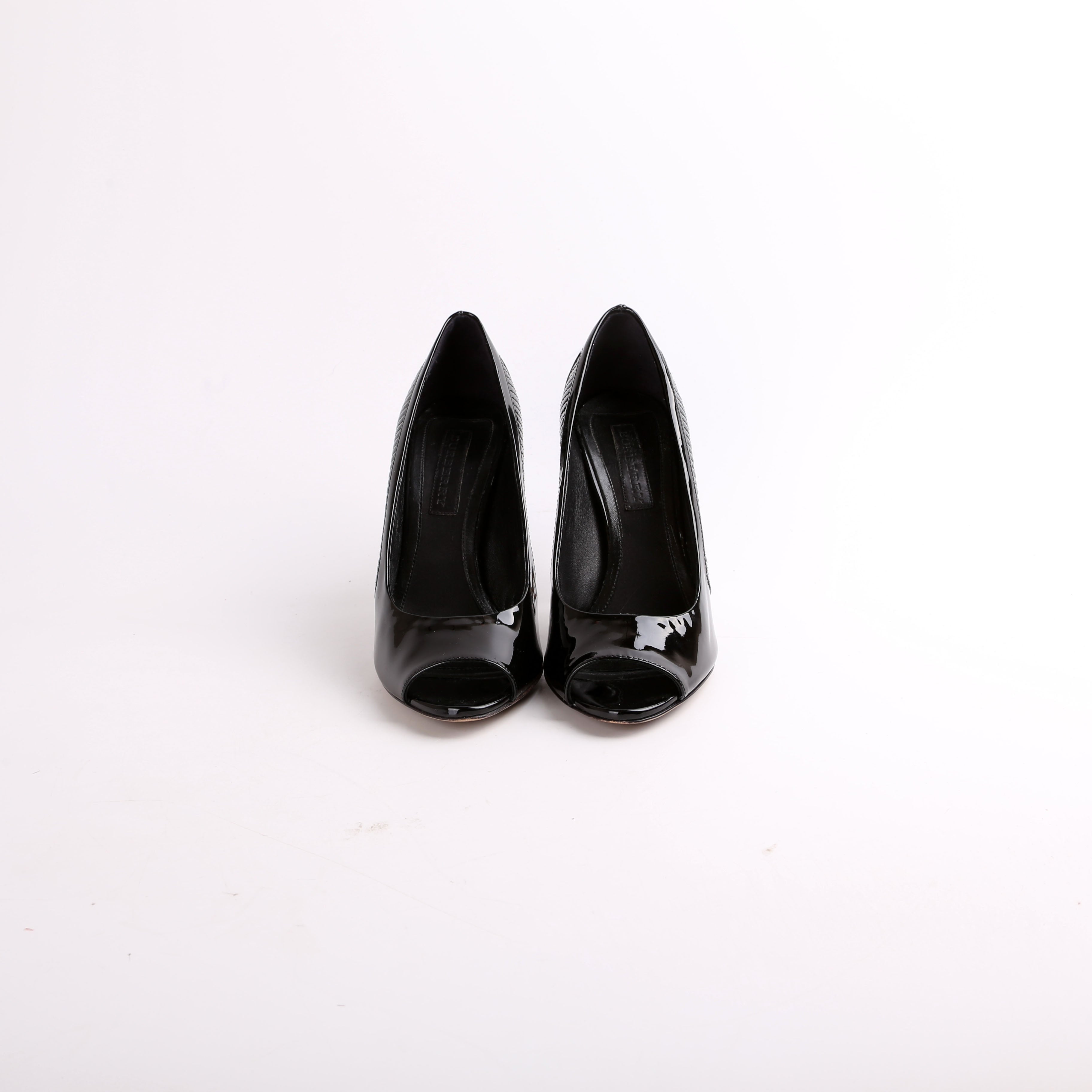 Burberry Round Open Toe Heels Size 39.5