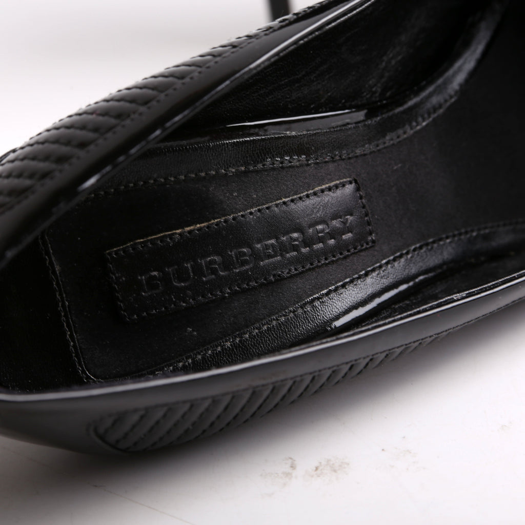 Burberry Round Open Toe Heels Size 39.5