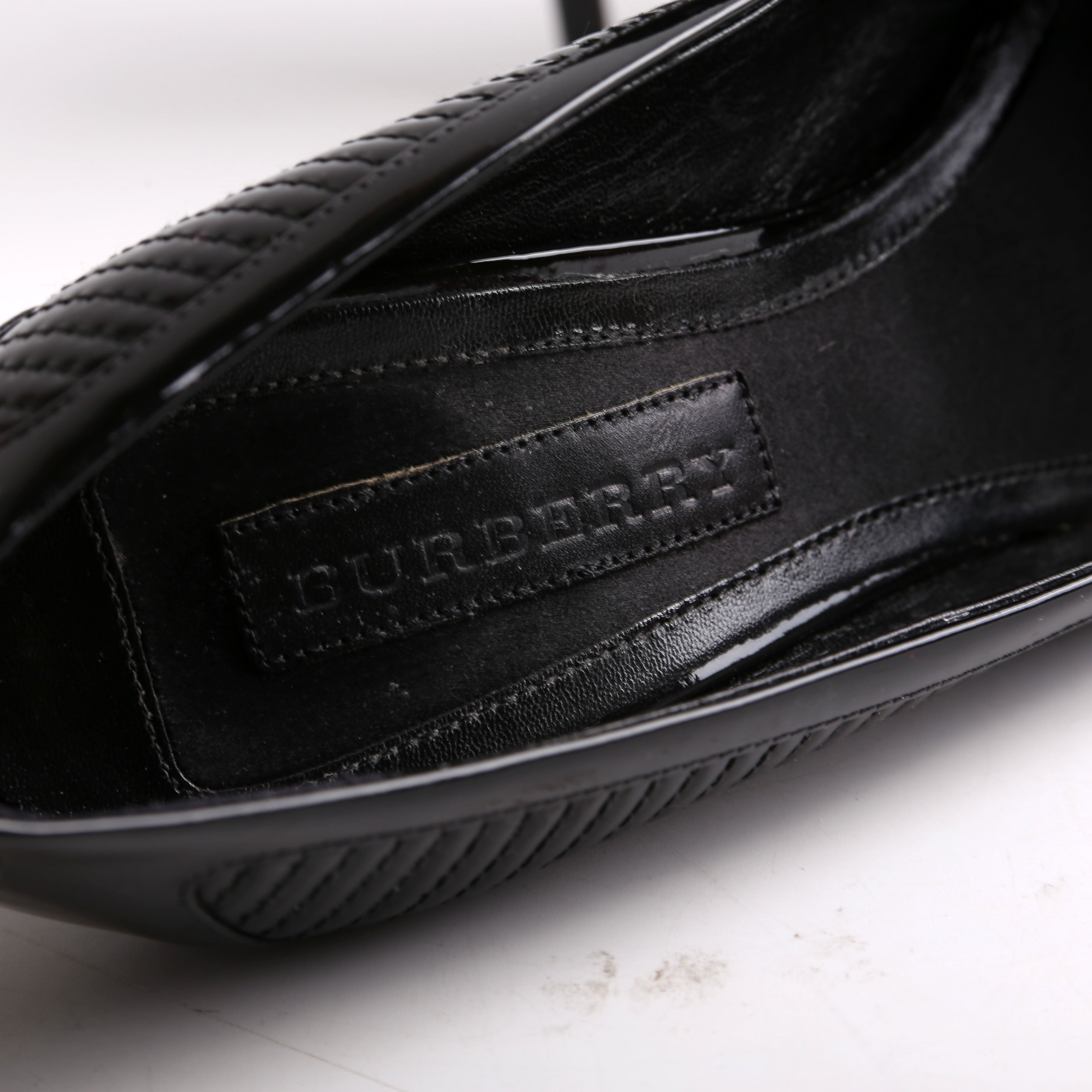 Burberry Round Open Toe Heels Size 39.5