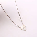 Gucci Trademark Heart Necklace Silver