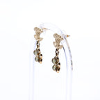 Chanel CC Flower Drop Earrings Gold