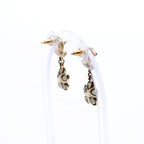 Chanel CC Flower Drop Earrings Gold
