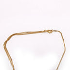 Chanel CC Pearl/Crystal Chain Link Heart Drop Necklace Gold/Pink