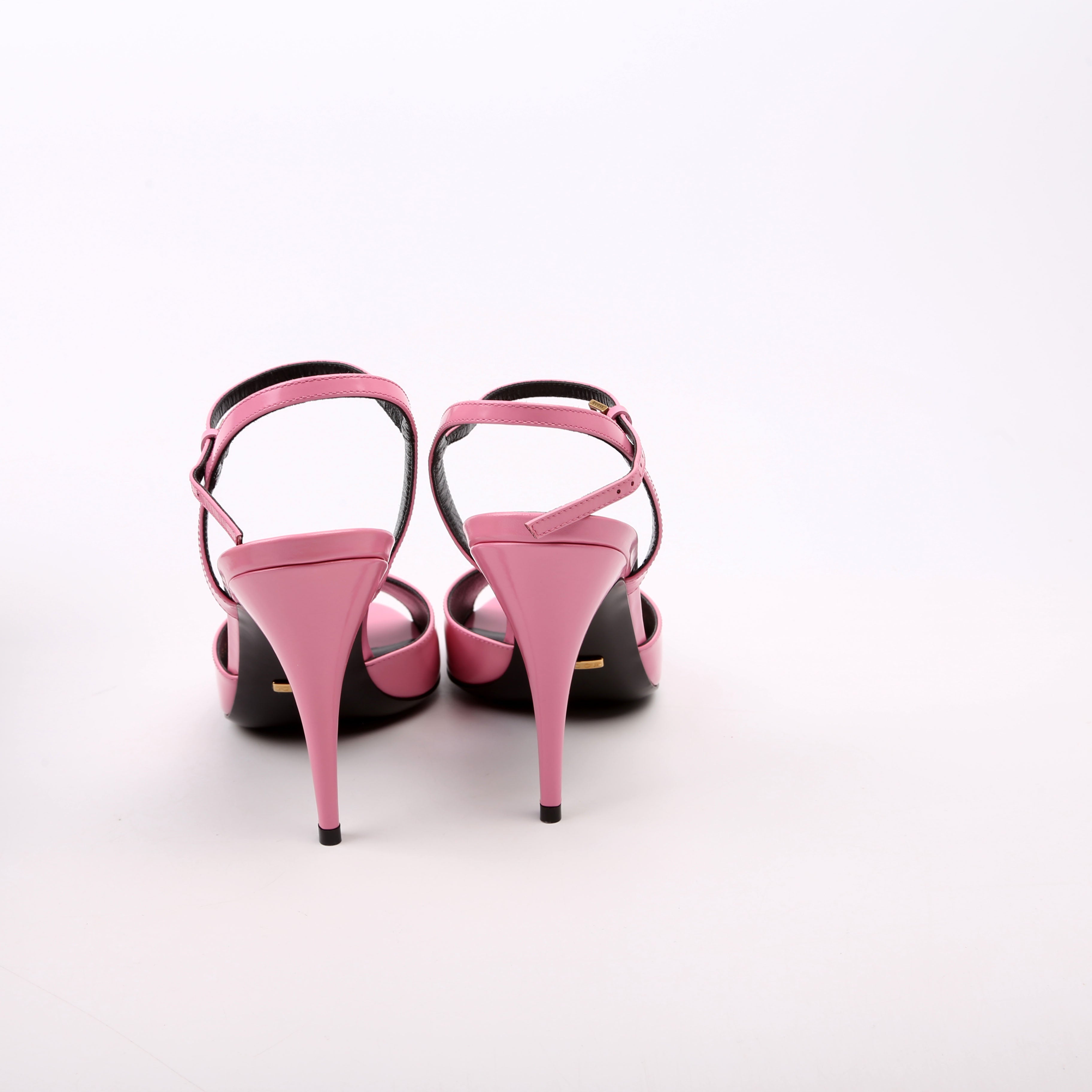 Gucci Heeled Mules Patent Size 40.5 Pink