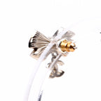 Chanel Crystal Bow CC Drop Small Earrings Silver