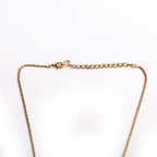Christian Dior Vintage Circle CD Pendant Necklace Gold