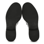 Prada Spazzolato Metal Triangle Logo 50mm Loafers 36.5 Black