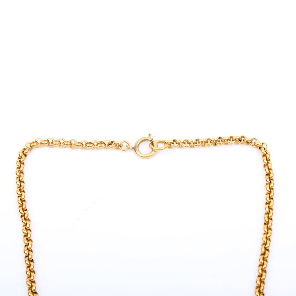 Chanel CC Heart Pendant Vintage Necklace Gold