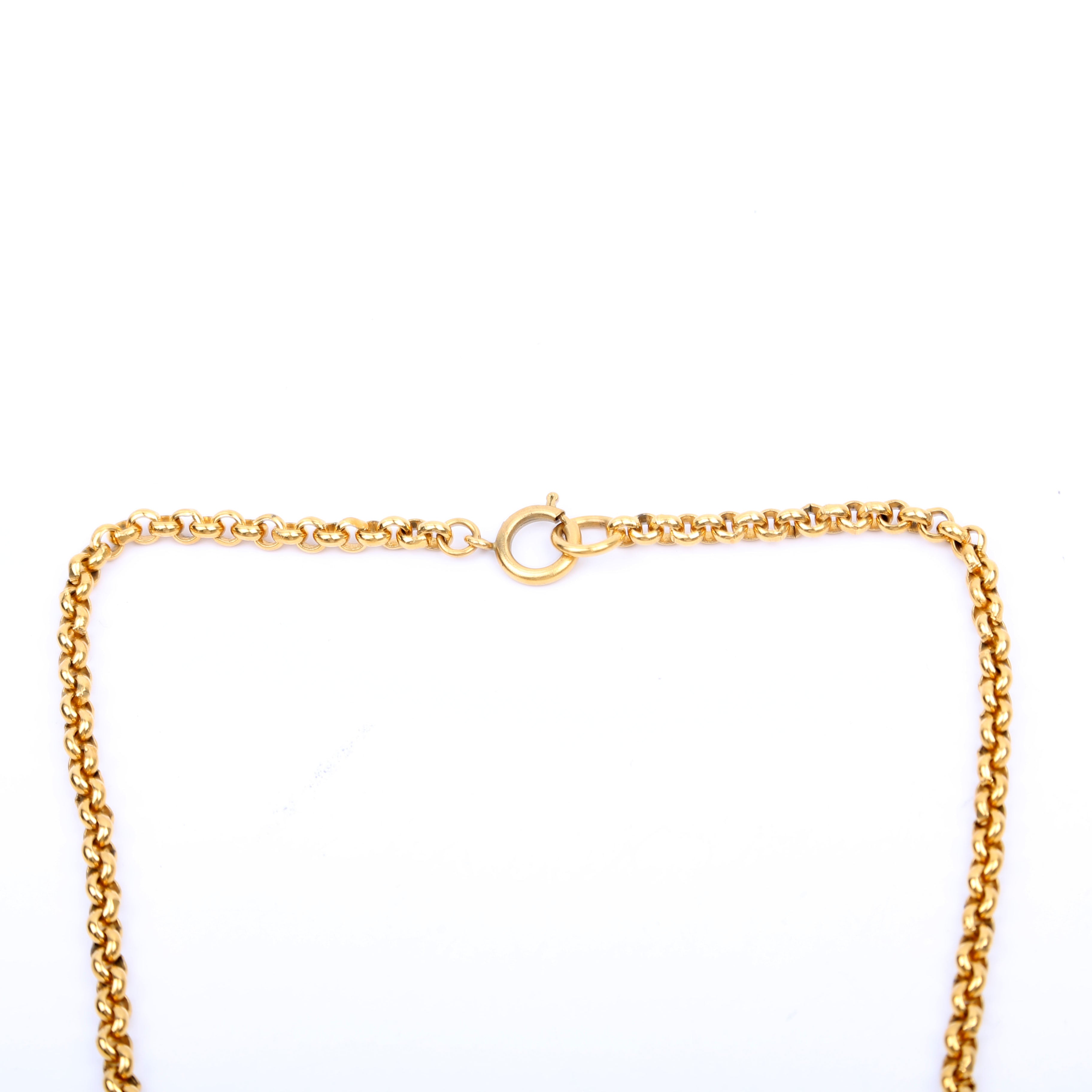 Chanel CC Heart Pendant Vintage Necklace Gold