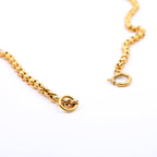 Chanel CC Heart Pendant Vintage Necklace Gold