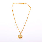 Chanel CC Crystal Cut-Out Pendant Necklace Gold