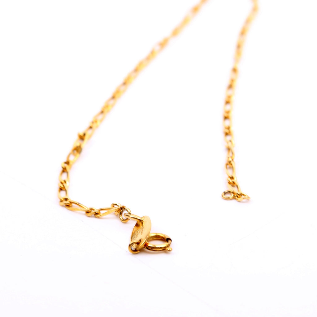 Chanel CC Crystal Cut-Out Pendant Necklace Gold