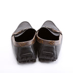Louis Vuitton Driving Loafers Monogram/Leather Men's Size 9.5 Black/Brown