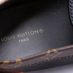 Louis Vuitton Driving Loafers Monogram/Leather Men's Size 9.5 Black/Brown