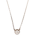Chanel CC Crystal Round Small Necklace Silver