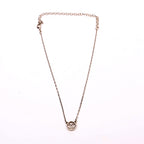 Chanel CC Crystal Round Small Necklace Silver