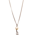Chanel Pearl Drop CC Rhinestone Pendant Necklace Silver